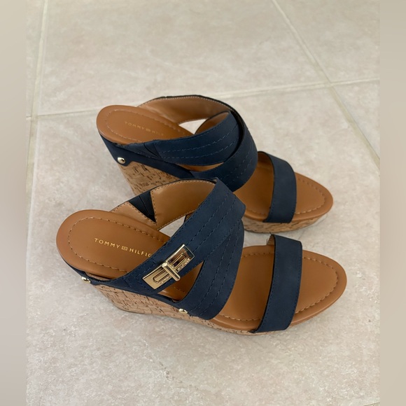 Tommy Hilfiger Mili 2 Cork Wedge Sandals - Size 10 - Picture 17 of 17